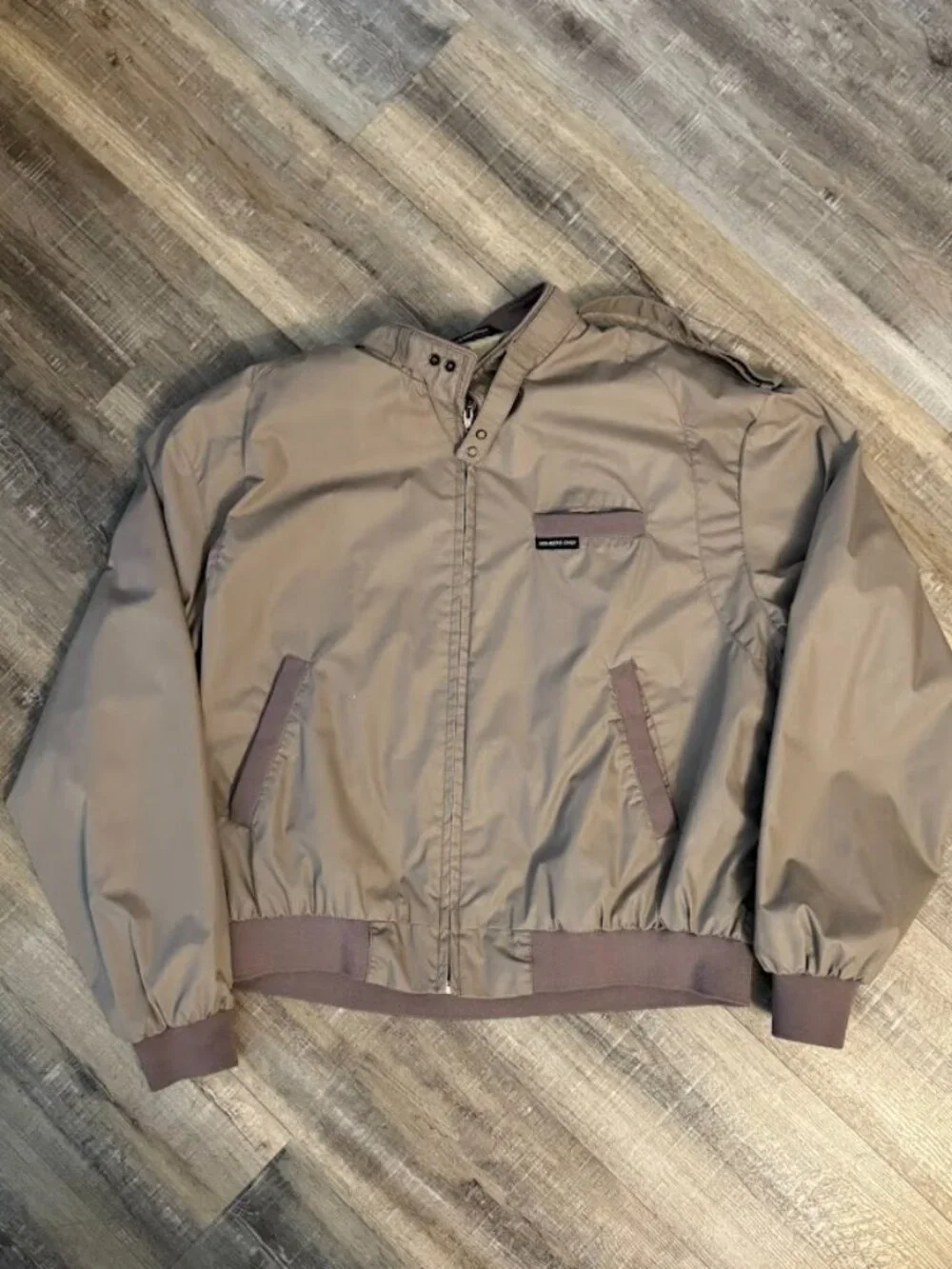 Members Only Men’s Taupe Lightweight Bomber Jacket Zip Front Size XL - Picture 6 of 11
